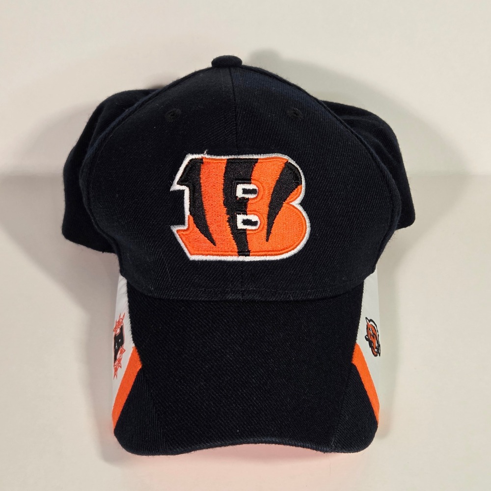 Reebok Cincinnati Bengals NFL Hat Mens Black Orange Adjustable Baseball Cap Logo